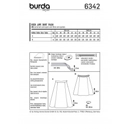 Burda Style Misses' Side Pleat Skirt A Line Summer Wear Sewing Pattern 6342
