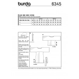 Burda Style Misses' Loose Fitting Dress With Tie Band Sewing Pattern 6345