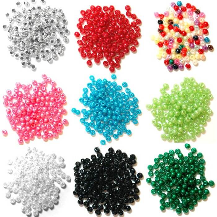 Oval Drop Pearls Plastic Beads 6mm x 9mm The Craft Factory