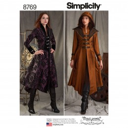 Simplicity Sewing Pattern 8769 Women's Military Costume Coat Cosplay