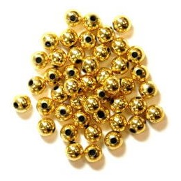 5mm Pearl Plastic Beads Gold 
