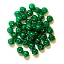 5mm Pearl Plastic Beads  Green