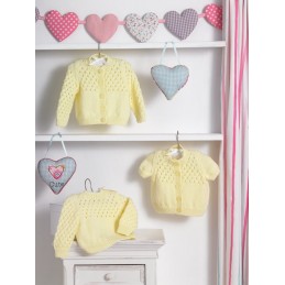 Knitting Pattern James C Brett JB482 Baby DK Cardigan & Vest