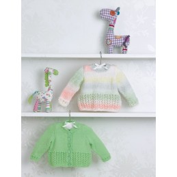 Knitting Pattern James C Brett JB504 Baby DK Cardigan & Vest