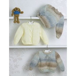Knitting Pattern James C Brett JB506 Baby DK Cardigan & Vest