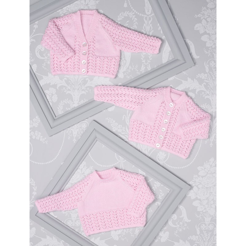 Knitting Pattern James C Brett JB509 Baby DK Cardigan & Vest