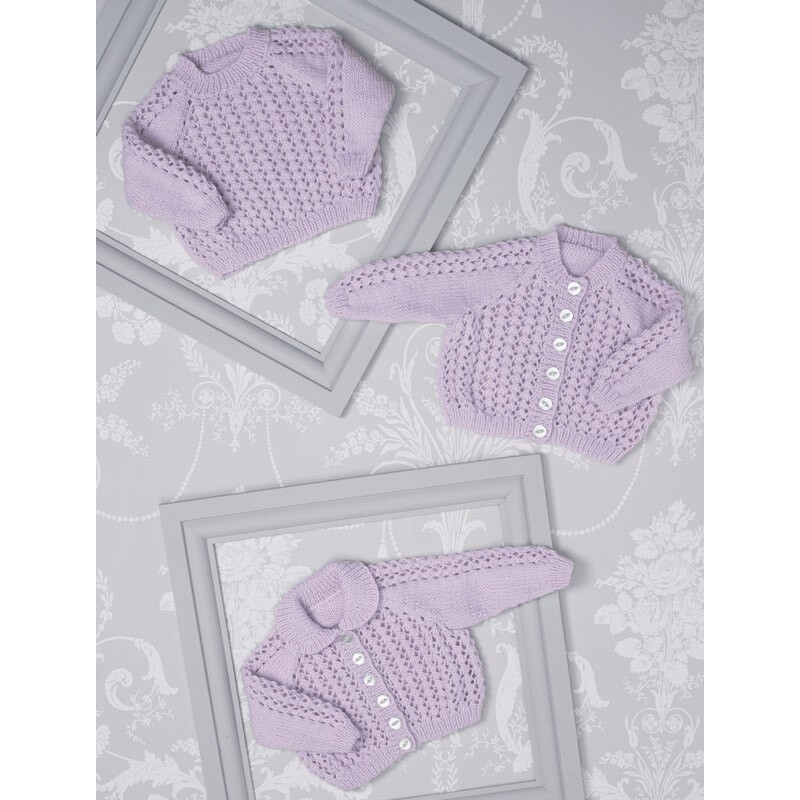 Knitting Pattern James C Brett JB510 Baby DK Cardigan & Vest