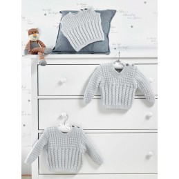 Knitting Pattern James C Brett JB516 Baby DK Cardigan & Vest