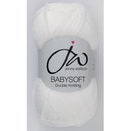Jenny Watson Designs Babysoft DK Yarn 50g Ball Knitting Yarn Knit Craft WS1 Baby White