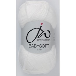 Jenny Watson Designs Babysoft 4 Ply Yarn 50g Ball Knitting Yarn Knit Craft WY1 Baby White 