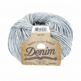 DMC Natura Denim Cotton 50g Ball Crochet Yarn Crocheting Craft 137 Used Blue