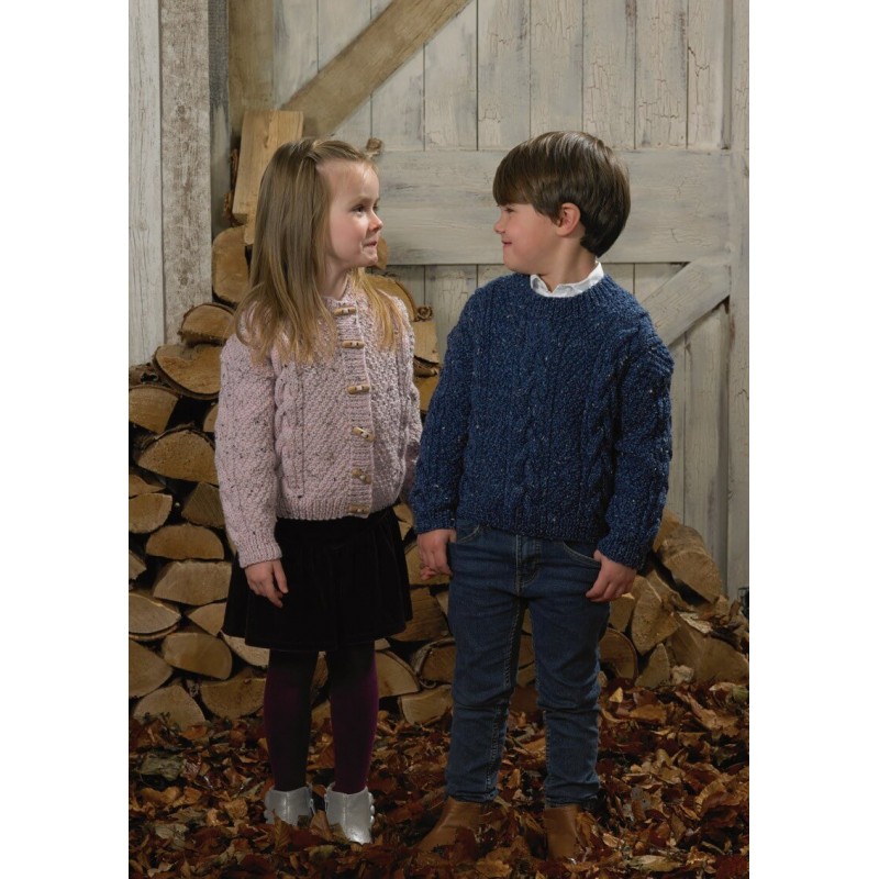 Knitting Pattern James C Brett JB576 Children's Aran Jumper