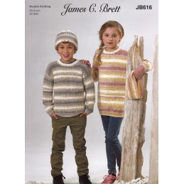 Knitting Pattern James C Brett JB616 Children's DK Jumper & Hat