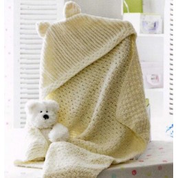 Knitting Pattern James C Brett JB174 Baby Chunky Blanket