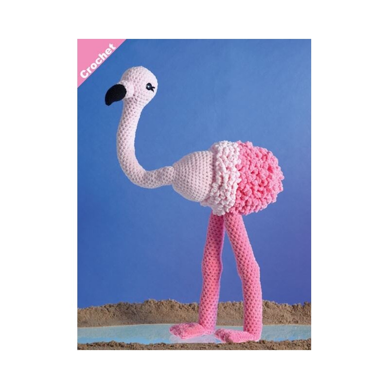 Crochet Pattern James C Brett JB404 Chunky Flamingo Stuffed Toy