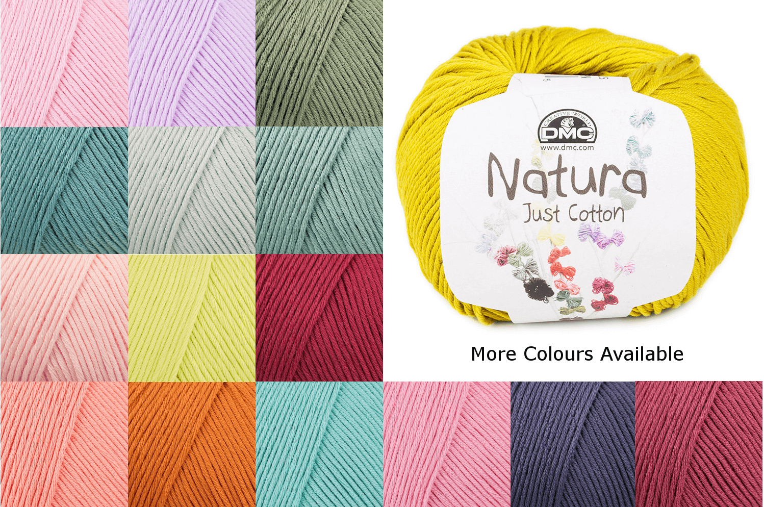 DMC Natura Cotton 50g Ball Crochet Yarn 100% Cotton Crocheting Craft Ibiza