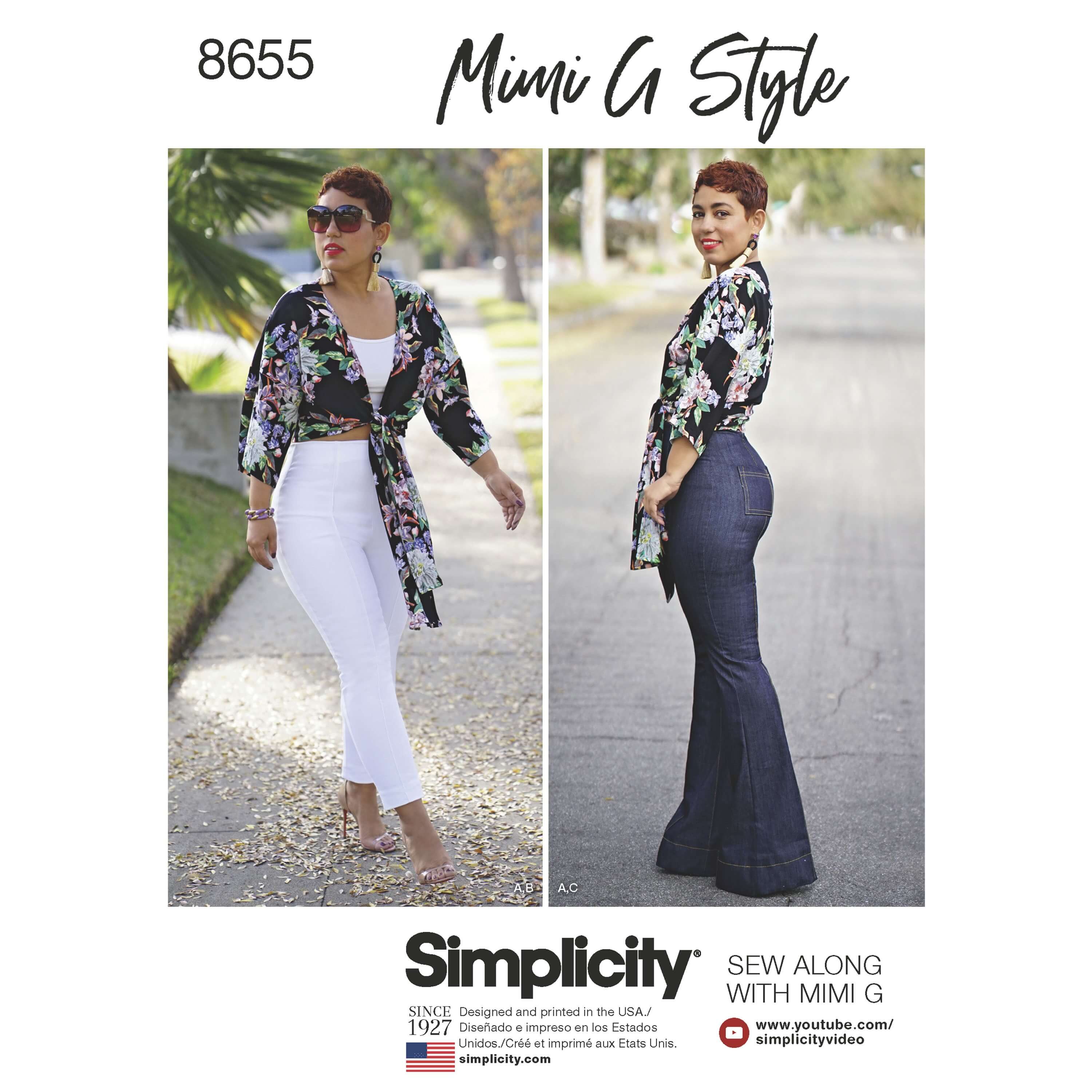 Simplicity Sewing Pattern 8655  Mimi G High Waisted Trousers and Tie Top