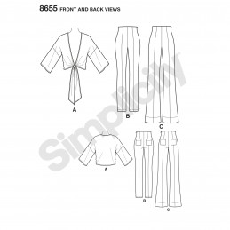 Simplicity Sewing Pattern 8655  Mimi G High Waisted Trousers and Tie Top