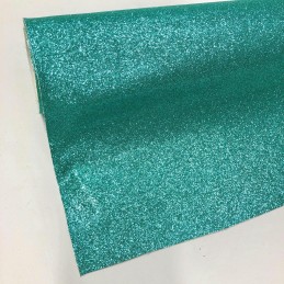 Fine Glitter Fabric Sparkly Vinyl Backed Material Decor 37 Mint