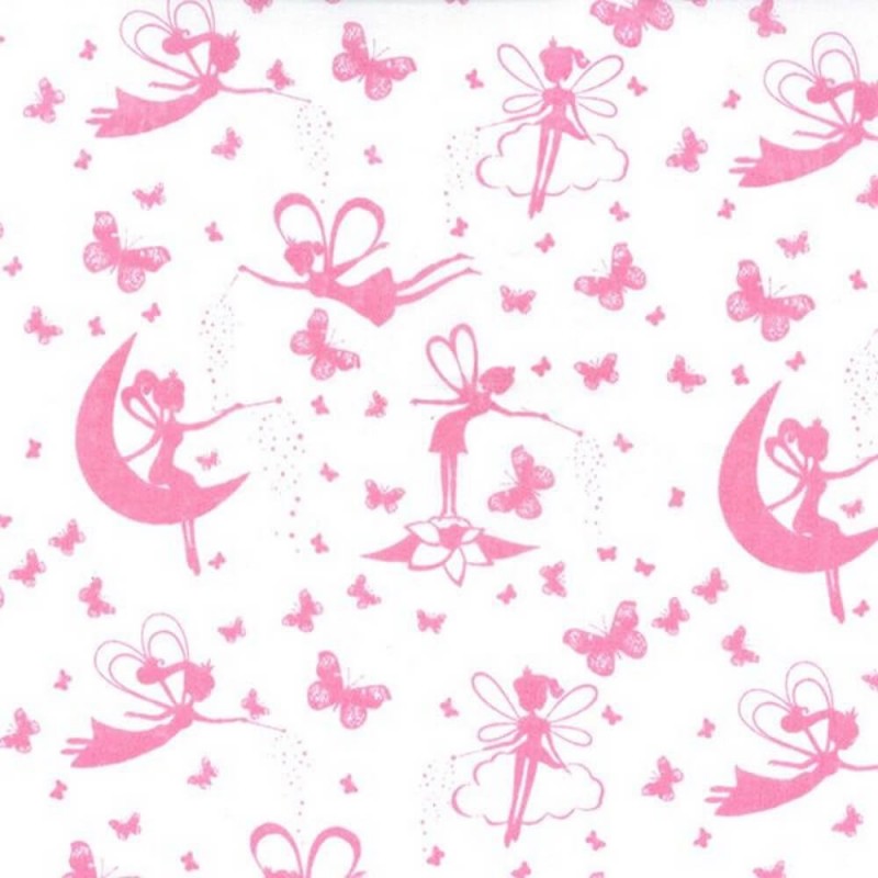 Polycotton Fabric Magical Fairies Fairy Wishes Fantasy Craft Material