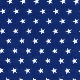 Polycotton Fabric 10mm Stars In Rows Magic Starry Craft Material Royal