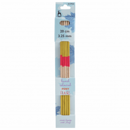 Pony 20cm Double-Ended Set of Five Flair Knitting Pins Knit Needles 3.25mm