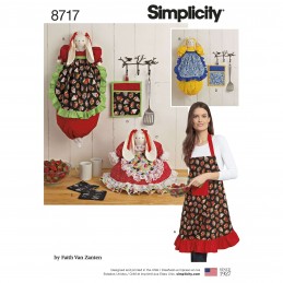 Simplicity Sewing Pattern 8717 Kitchen Accessories Apron Pot Holder & More