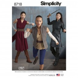 Simplicity Sewing Pattern 8718 Misses Costume Warrior Women Cosplay