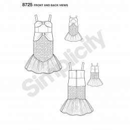 Simplicity Sewing Pattern 8725 Children's & Doll Disney Ariel Costume Pattern