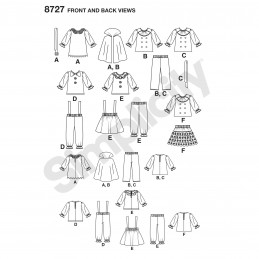 Simplicity Sewing Pattern 8727 Toddler's Halloween Classic Costumes