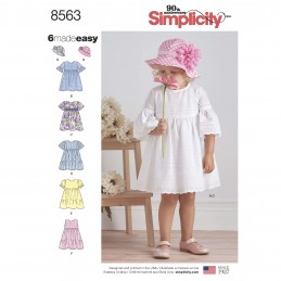 Simplicity Sewing Pattern 8563 Toddler Summer Dresses and Hats