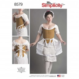 Simplicity Sewing Pattern 8579 Misses 18th Century Undergarment Costume