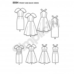 Simplicity Sewing Pattern 8594 Women's and Petite Summer Dresses