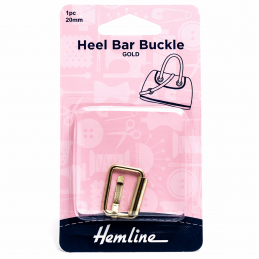 Hemline Handbag Accessories Buckles Bag Strap Flex Frame H4501.20.GD Heel Bar Buckle 20mm Gold