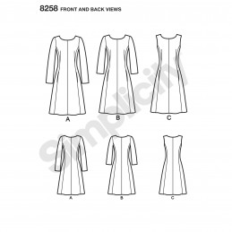 Simplicity Sewing Pattern 8258 Women's and Plus Size Amazing Fit A Line Dress