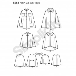 Simplicity Sewing Pattern 8263 Women's Poncho Cape Cloaks Capelets