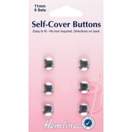 Self Cover Buttons: Metal Top 11mm