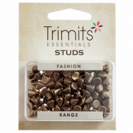 Trimits Studs Cones Stars Embellishments Shoes Clothes Bags Garments Fashion EVS01.BRA Sew on Cone Brass 6 x 6mm 120 Pack