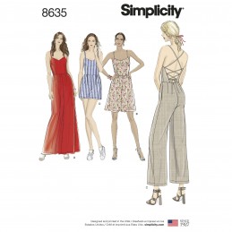 Simplicity Sewing Pattern 8635 Women's Strappy Dress Romper or Jumpsuit