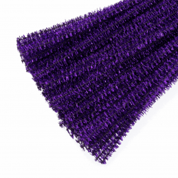 Tinsel Purple Chenille Craft Stems Pipe Cleaners 30cm 12" Long 6mm Wide