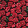 100% Cotton Fabric Nutex Poppies Poppy Floral Flowers Collection