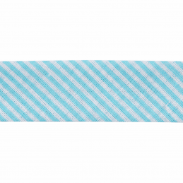 Turquoise  Stripes Cotton Bias Binding 