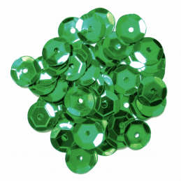 Green Cup Sequins 8mm 12 Colours 