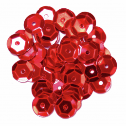 Red Cup Sequins 8mm 12 Colours 