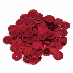 Red Tiny 10mm Shiny Craft Cup Sequins Trimits
