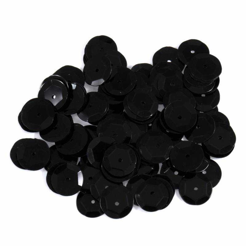 Impex Extra Value Round Cup Sequins Black
