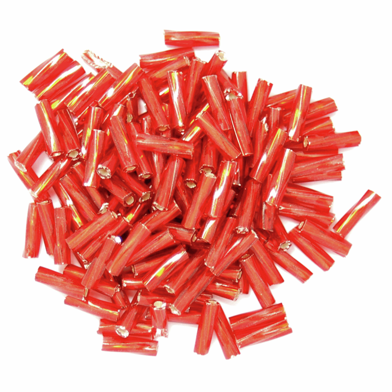 Twisted Bugle Glass Beads 7mm 7 Colours 
