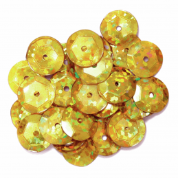 Gold Hologram Cup Sequins 10mm Gold, Silver or Multi