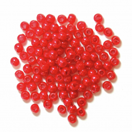 Red 3mm Pearl Plastic Beads 7g Craft Factory