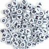 Trimits 100 Alphabet Beads Letters Plastic Flat Round Craft Factory